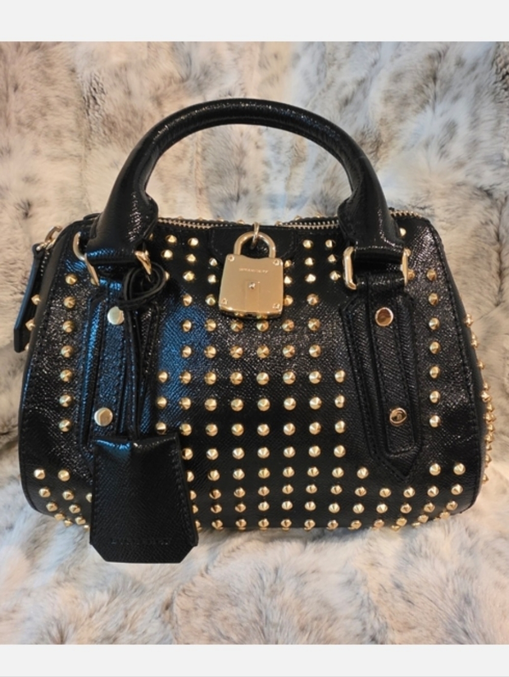 ✨ Burberry LIMITED EDITION Prorsum Blaze Studded Bowling Bag Satchel ✨